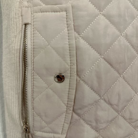 Jones New York Off-White Quilted Vest sz S - Picture 5 of 6